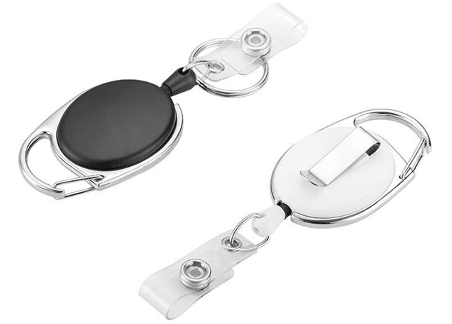 20 stuks Badgehouder met Clip & Trekkoord