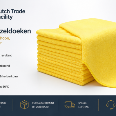 Microvezeldoek DTF Geel 40x40 cm, 350 GSM